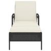 Chaise longue - VIDAXL - 63x200x81 cm - Dossier réglable 3 positions - Coussin amovible - Résine tressée