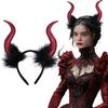 Halloween Teufelshörner Plüsch Stirnband Cosplay Gothic Haarreif Verkleidungszubehör Party-Outfits Stirnband