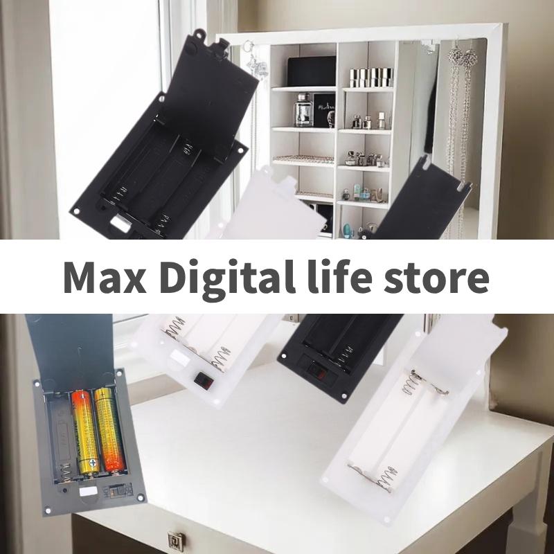 1/3Pcs Batteries Shell Plastic 2x3x AAA Rectangular Embedded Battery Holder Storage Box Case With Switch Cover