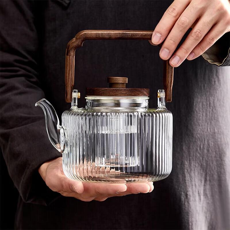 YIHUTEA Glass Teapot with Lifting Handle
