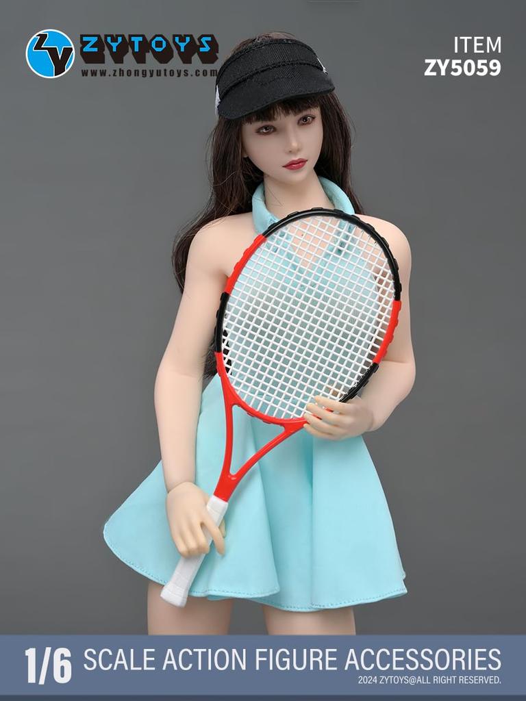 scale action figure compatible with TBLeague and other bodies ZYTOYS ZY5059 Beautiful woman tennis sports dress bag and racket set and head not