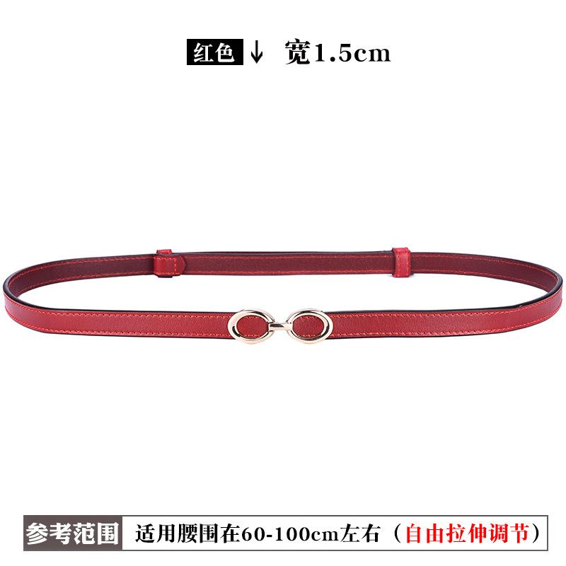 

Women S Thin Belt Leather Retro Summer Decoration With Dress Waist Trendy Belt