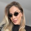 Vintage Semi Rimless Square Sunglasses Women Luxury Brand Metal Frame Punk Diamond Glasses
