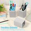 3Pcs Silicone Pencil Holder Square Office Desk Pen Holder Anti-fall Pen Brush Holder Decorative Desktop Organizer And Accessory