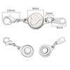 2 Set Chiusure Magnetiche a Blocco Terminali a Moschettone Estensori a Catena Convertitori per Connettori di Collane Braccialetti
