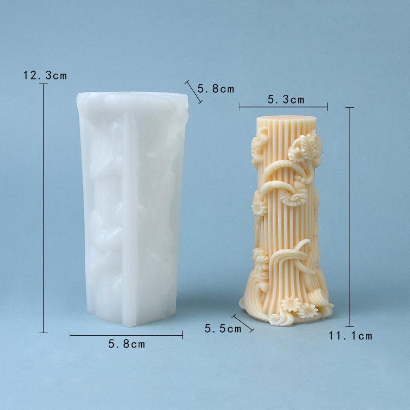 Aromatherapy Candle Mold Non-Stick Silicone Candle Mold 3d Carved Candle Mould Flexible For Aromatherapy Diy Crafts Home