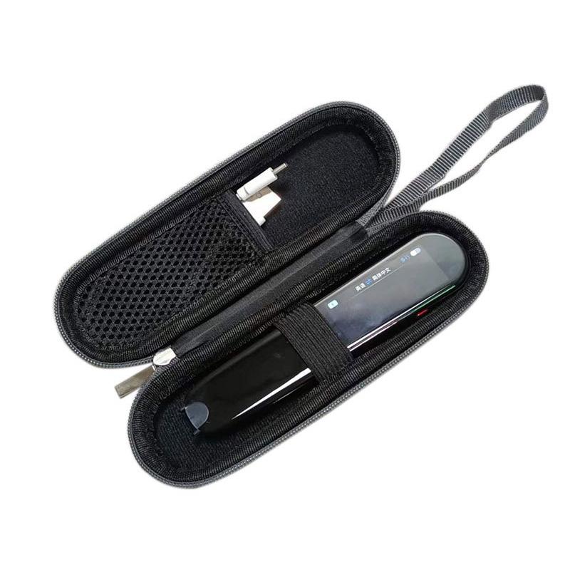Hard Carrying Case Portable Pencil Case Pouch Organizer Pen Box Set Travel Kit for Scanner Pen Protective Mesh Bag Hand Strap