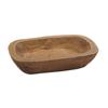 BoatShaped Tray HandPolished Wooden Raised Sides Serving Platter