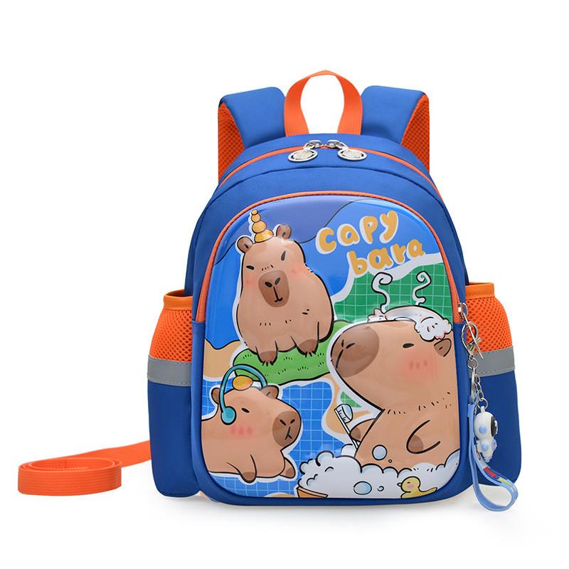 Cartoon Childrens Capybara School Backpack With Breathable Oxford Fabric