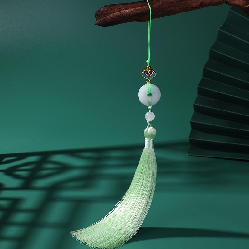 Auspicious Cloud Peace Buckle Tassel Pendant: Chinese-Style Jewelry & Beads for Horse Face Skirt Costume DIY