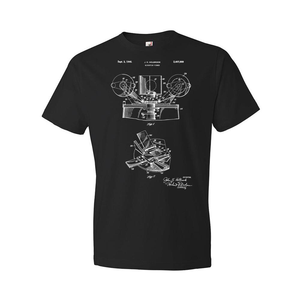 Microfilm Reader Patent Shirt Librarian Shirts Retirement Gifts Teacher Gifts XXXXL