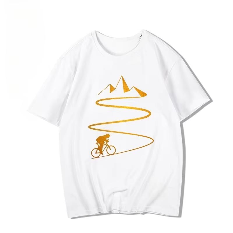 Mountain Bike Bike Tour De France Enthusiasts Short-sleeved Cotton T-shirt Men's and Women's Clothes Sports Short Sleeves