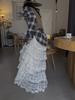 2026 Early Spring Sweet Lace Mesh Layered High Waist Skirt for Women