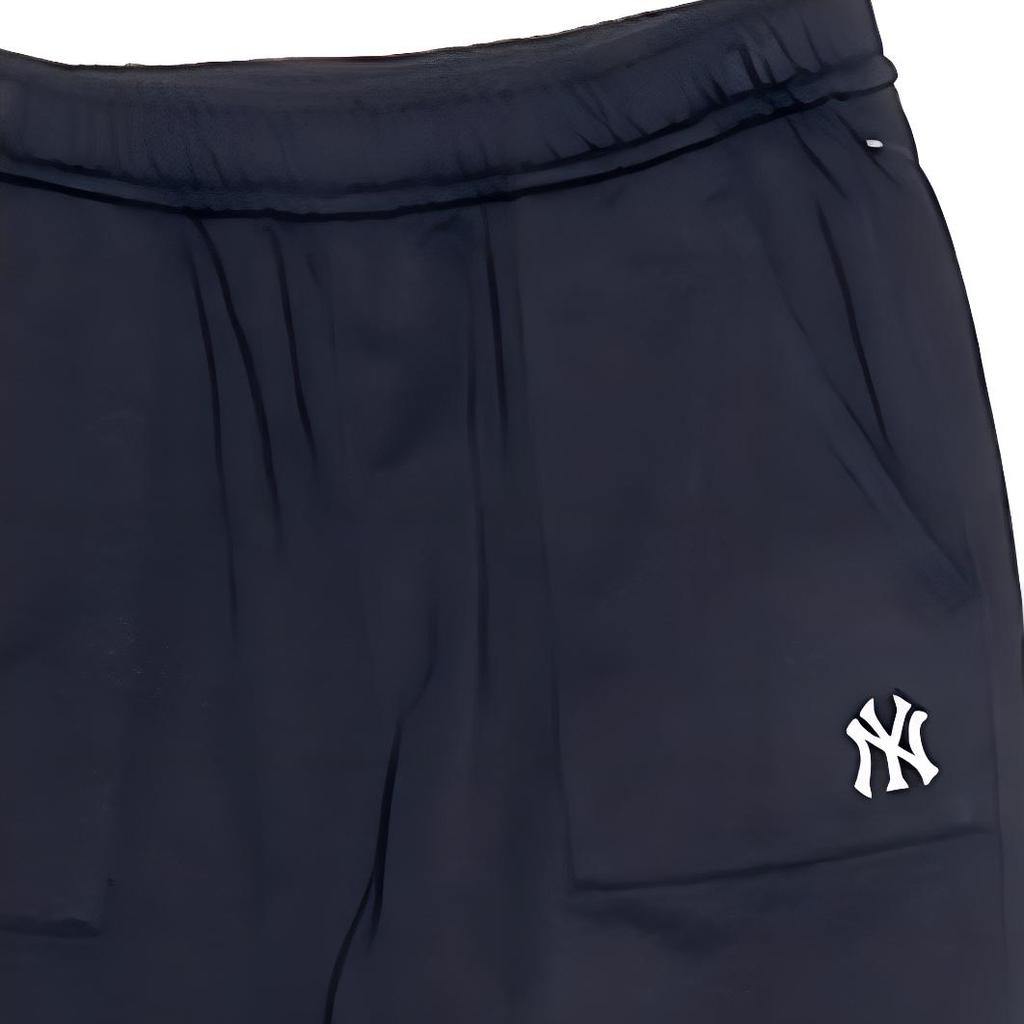 MLB New York Yankees Comfortable Versatile Simple Cuffed Casual Pants Unisex Bottoms Black 3APTB0351-50BKS