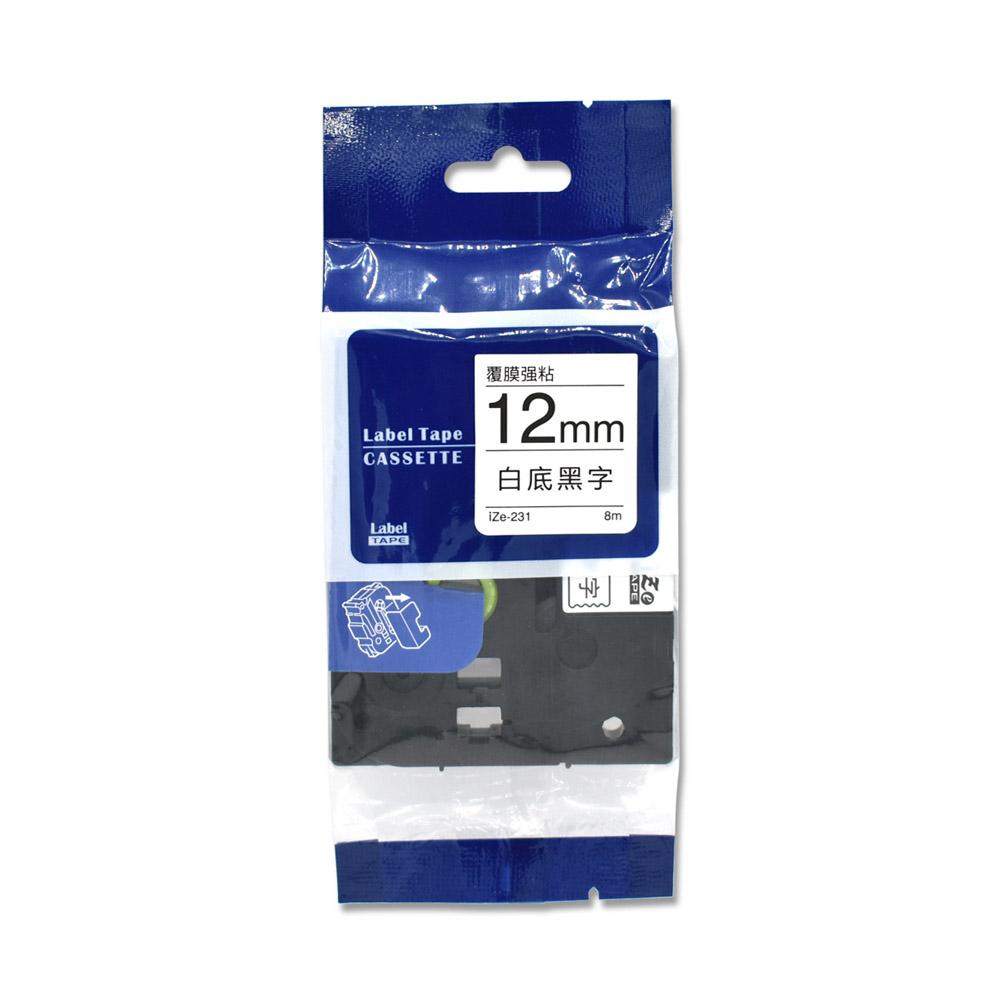 TZ231 Laminated Tape Label Paper for Brother Label Makers Printers