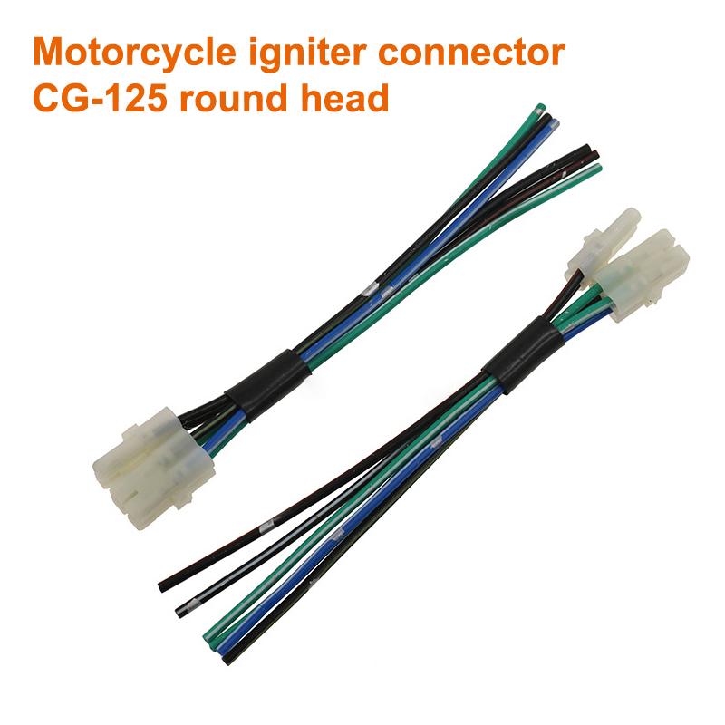 Motorcycle Ignition Coil Electric Cable Wire Harness Plug Head For Cg125 Round Mouth Scooter Moped Parts