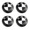 RTJF7 4Pc 68mm 56mm Wheel Center Caps Emblem Badge 50th Anniversary For BMW M Emblem E46 E36 E34 F10 E90 F30 E60 F30 E53 E30 E92 E87