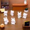 Adorable Resin Bear And Bunny Figurines Miniature Desk Car Decoration Cute Rabbit And Bear Ornaments