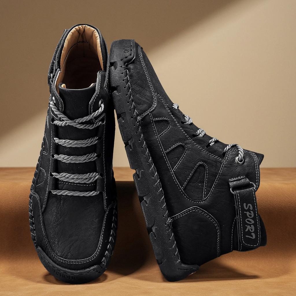 Men Casual Ankle Boots Comfortable Non Slip Walking Shoes for Commuting Travel and Daily Outdoor Wear