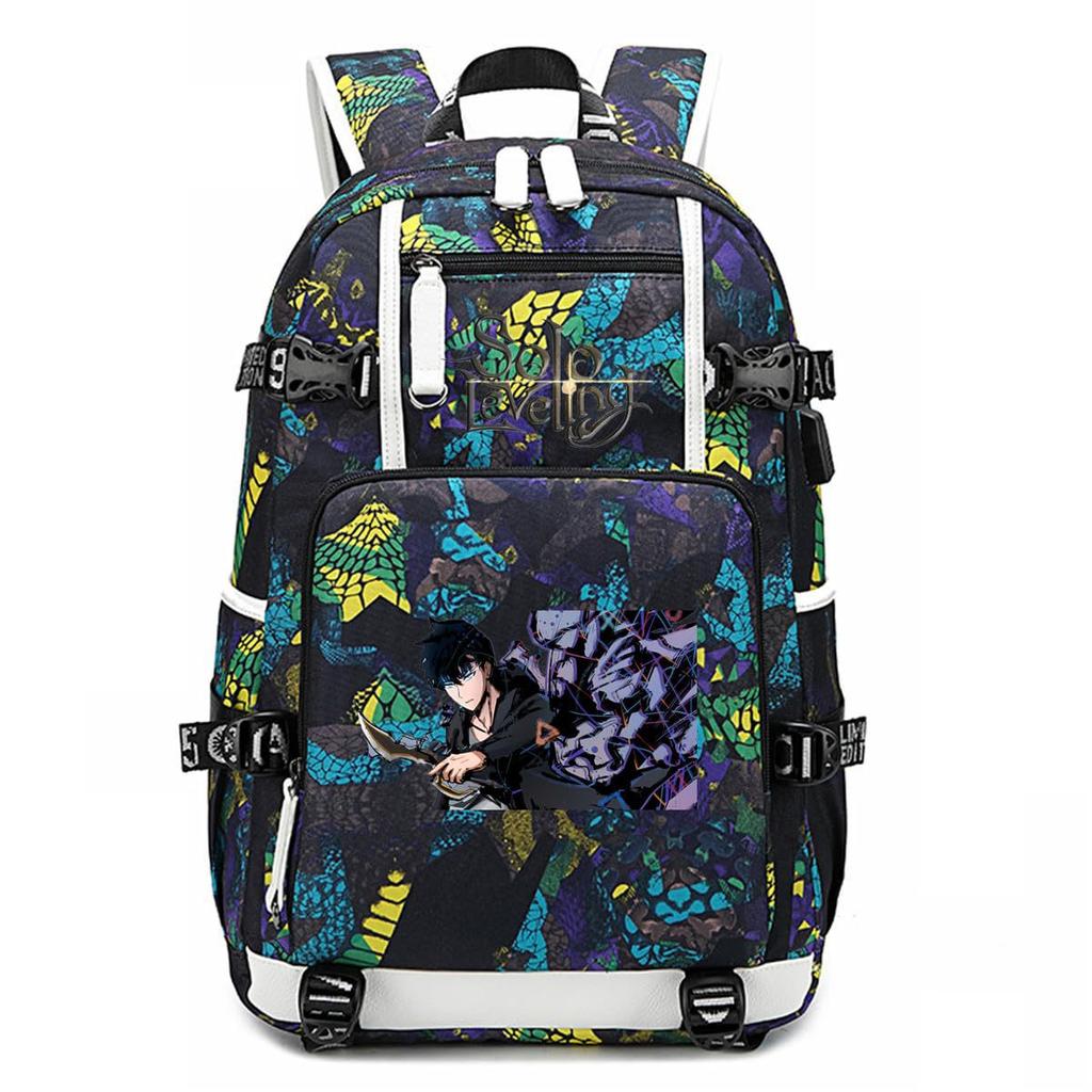 I Alone Upgraded The Animation Periphery Outdoor Travel Bag Large Capacity Multi-Function With Usb Backpack