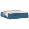 Maison Exclusive - Cadre de lit ottoman avec matelas bleu foncé 180x200 cm velours