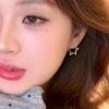 Simple and cold wind hollow star earrings fashionable versatile niche earrings light luxury high-end temperament earrings