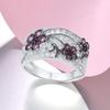 CopperFlower Design Finger Ring for Women Luxury Lady Aesthetic Fashion Jewelry Engagement Gorgeous Wedding Band
