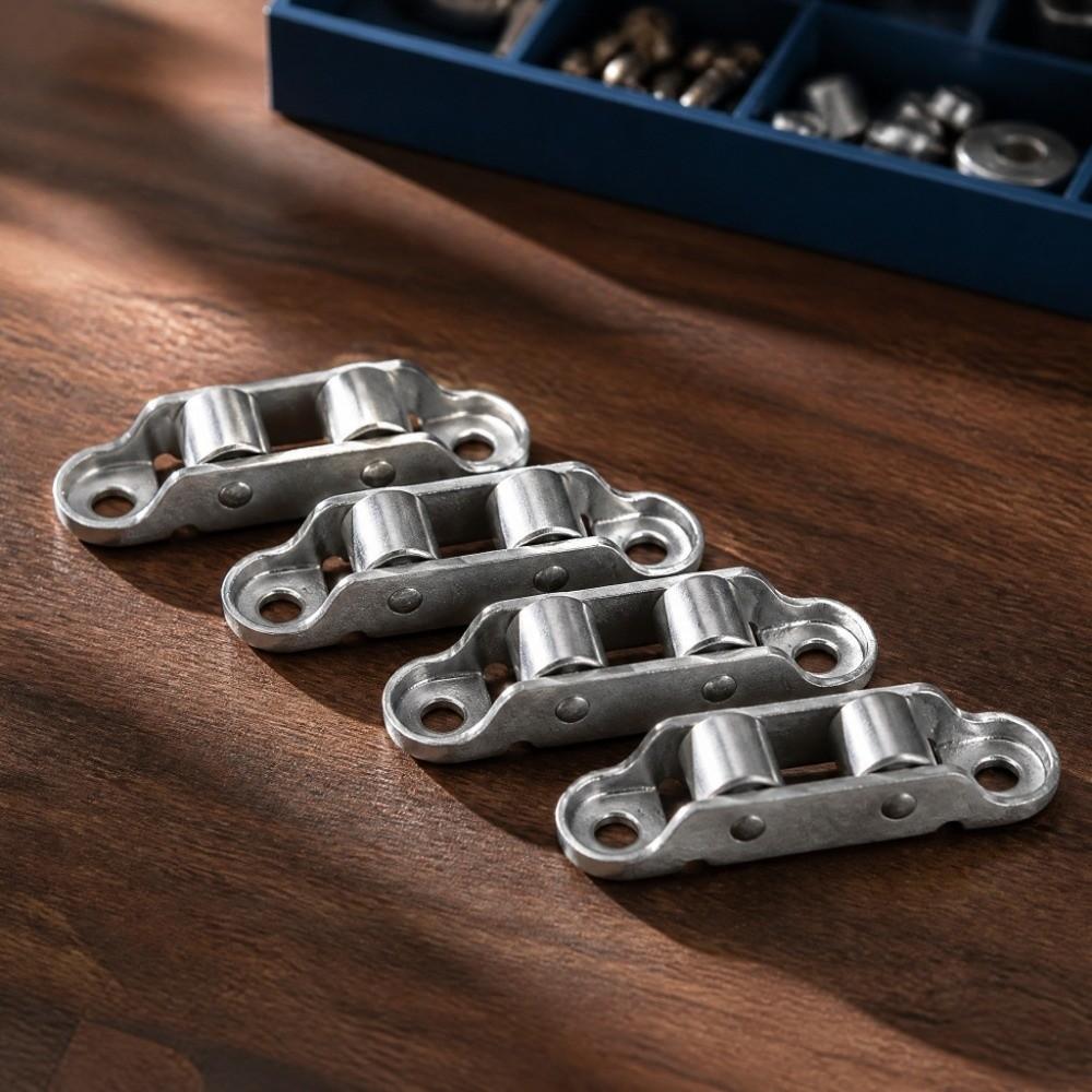 4pcs Double Bearing Window Pulley Wheels Zinc Alloy Door Window Fittings Sliding Door