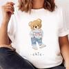 Cartoon Bear Print T Shirt Casual Y2k Harajuku Fashion Unisex Unisex Summer Spring Short Sleeve Oneck Aesthetic Tee