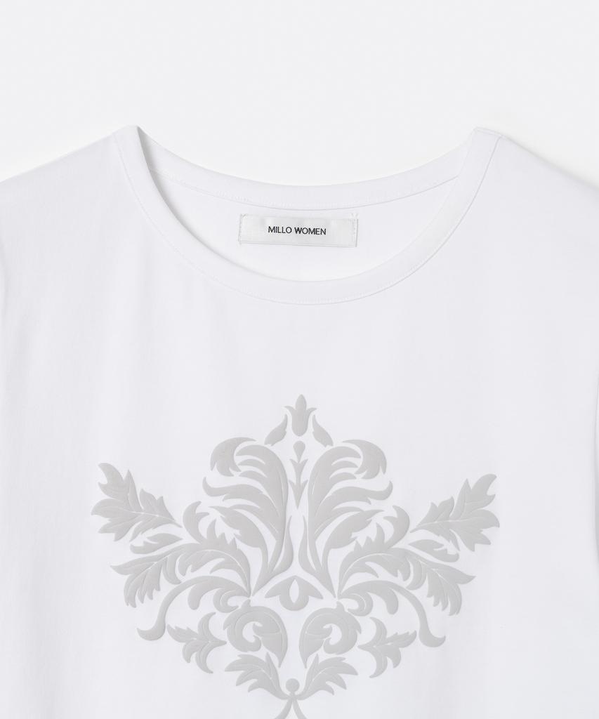 MILLO WOMEN Motif Short Sleeve T-Shirt [White]