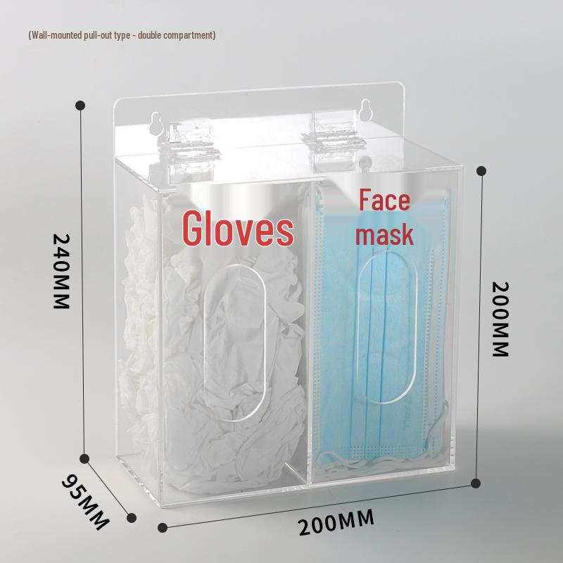 Punch-Free Wall-Mounted Acrylic Storage Box for Hats, Shoes, Gloves, and Masks