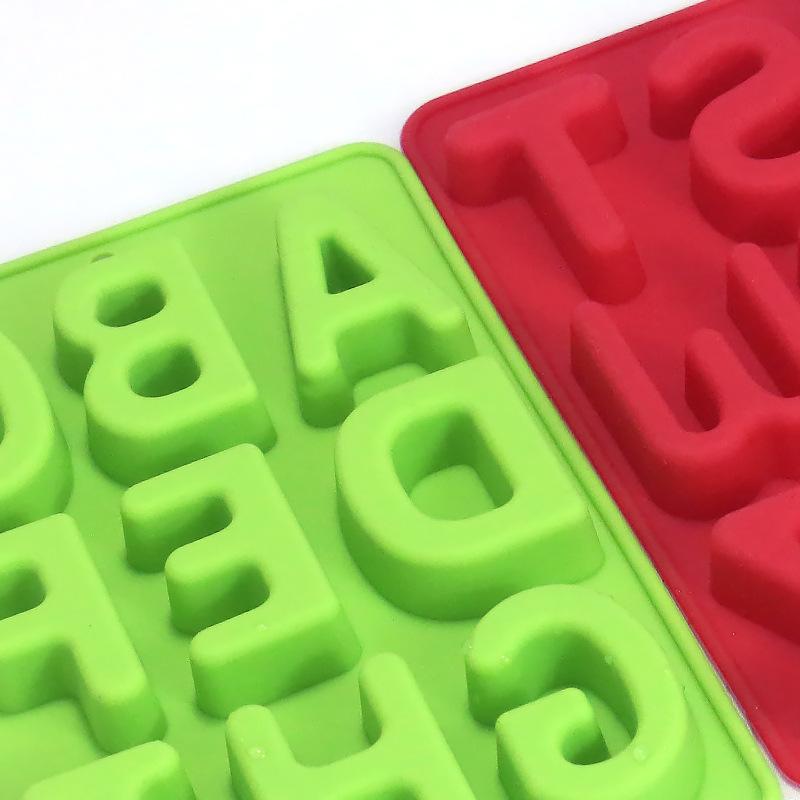 1/26 Large English Letters Silicone Chocolate Mold Cake Decorating Tools Bakeware Biscuit Accessories Kitchen