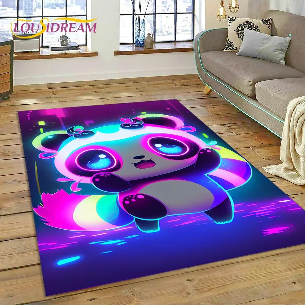 Cartoon-süßer Panda-Traumtier-3D-Teppich für Schlafzimmer, Wohnzimmer, Heimsofa-Dekoration, Kinderspiel, große Dekor-Bodenmatte