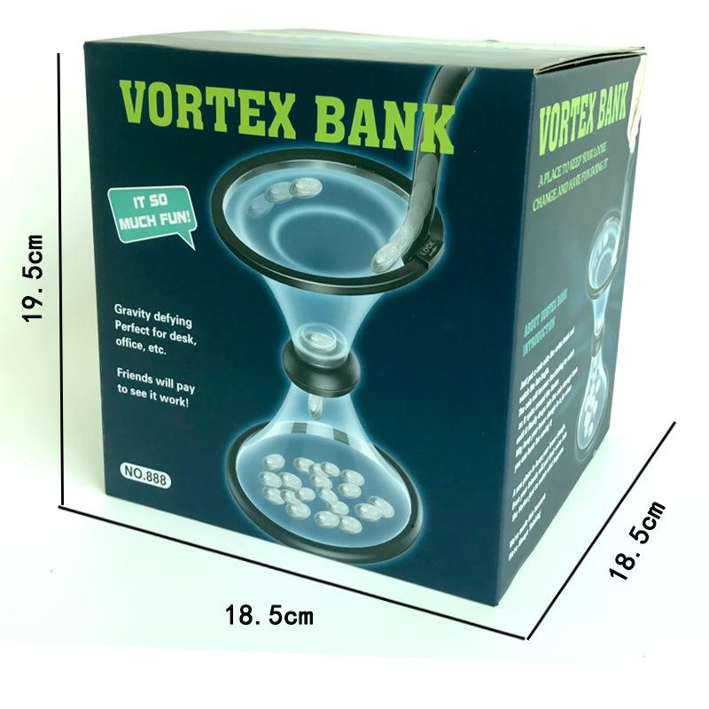 Gravity Rotating Whirlwind Piggy Bank Gravity Rotating Coin Storage Bucket Toy