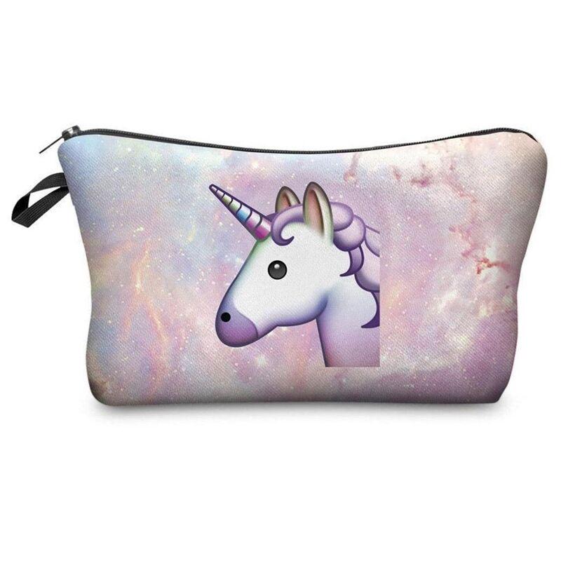 Make Unicorn Up Bag Idea Pencil Case Emoji Cosmetic Travel Girls Ladies Gift  S
