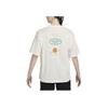 Nike Daisy Series Floral Print Pullover Crew Neck Short Sleeve T-Shirt With Drop Shoulders Women Tops Sail-White HJ9427-133