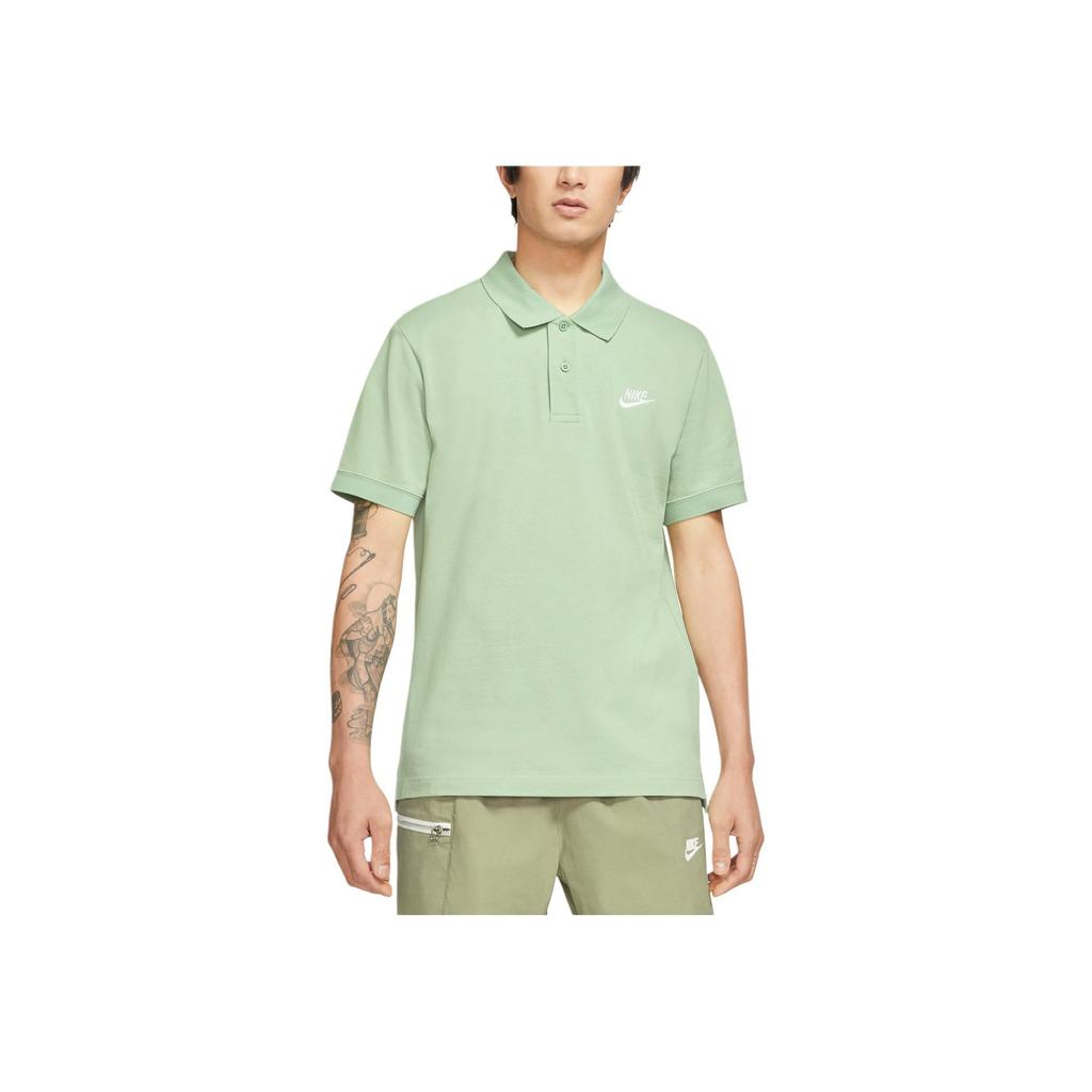 Nike Logo Embroidered Pullover Sports Short Sleeve Polo Shirt Men Polo Shirts Gray Green CJ4457-006