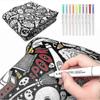 DIY Coloring Blanket with 24 Colors Fabric Markers - 39*25*4cm Fuzzy Throw Blanket for Creative Customization & Stress Relief, Christmas Gift 2025