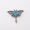 Swiss Blue Topaz  Gemstone 925 Sterling Silver Boho Jewelry Vintage Pendant 1.2" CP-31-1