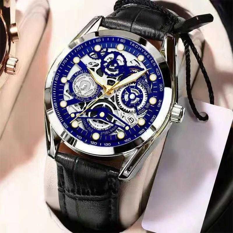 ORUSS Uhren Herren Vollskelett Uhrwerk Automatik Wasserdicht Leuchtend Quarz Atmosphärisch Mode Herrenuhren