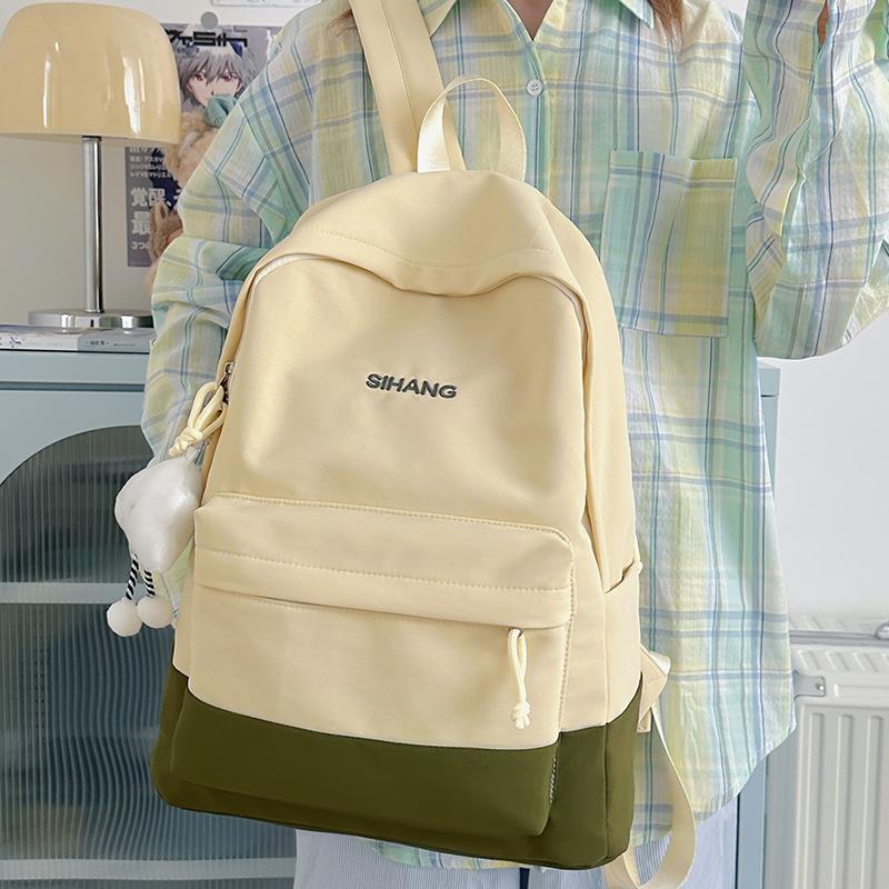 Korean version of small fresh backpack fashionable large capacity high value backpack lightweight boys and girls junior high school student schoolbag