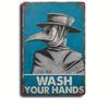 WASH YOUR HANDS,  Metal Tin Sign Poster with Artwork, Funny Home Family Restaurant Wall Art Decoration, Bar Pub Cafe Coffee S