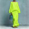 European and American 1116 Women's Clothing New Long-sleeved Long Skirt Casual Fashion Solid Color Suit