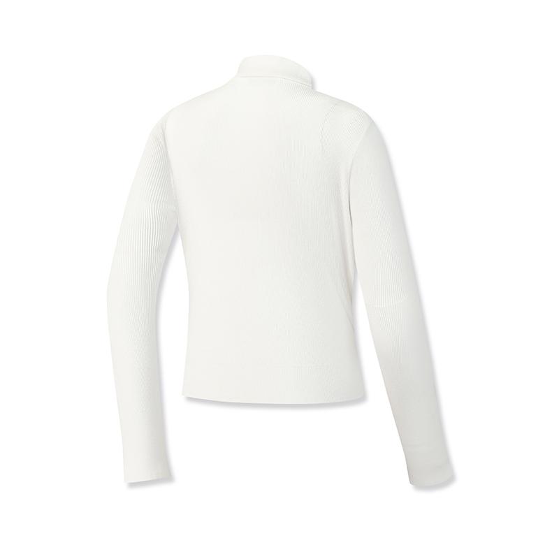 FILA Golf Series Fashion Simple Classic Casual Sports Versatile Comfortable Knitted Sweater Women sweater Jade-White A11W615418FWT