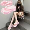 Thick-soled Height-enhancing Flip-flops for Women Fashionable Non-slip Soft-soled Beach Shoes for Summer Wear
