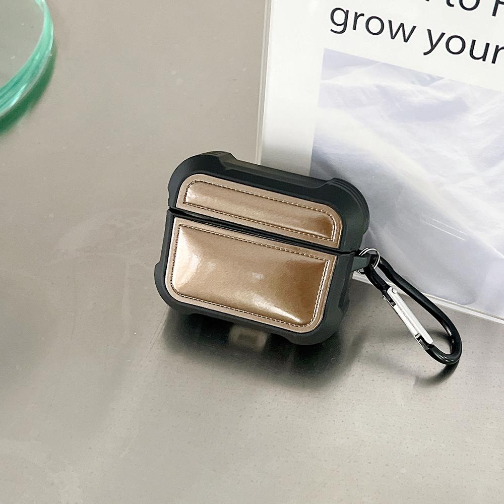 For AirPods Pro 2/Pro Down Jacket Design TPU Cover Wireless Earphone Protective Case with Anti-lost Buckle