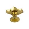 Classic Rust-proof Lotus Flower Tealight Holder Exquisite Stable Gold Candlestick Stand Unique Desktop Candle Cup Festive Decor