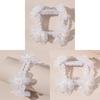Handcrafted Floral Pearl Bridal Bracelet With Cloth Material For Wedding And Bridesmaids