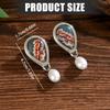 Shimmering Art Pearls Dangle Earrings Alloy Texture Comfortable Wear Women Jewelry Suitable for Fashion Lover Present