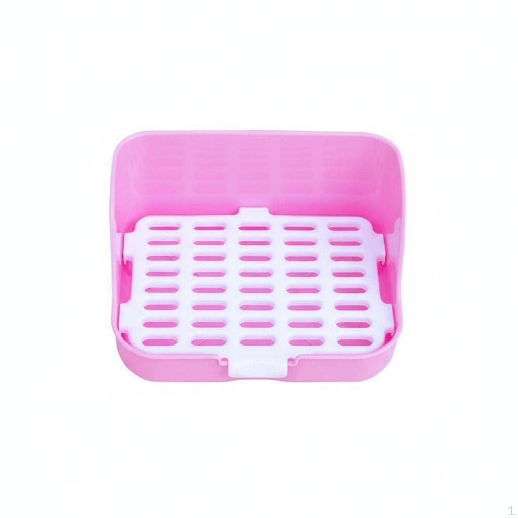 Small Pet Toilet AntiTip Guinea Pig Corner Spill Resistant Design Box S